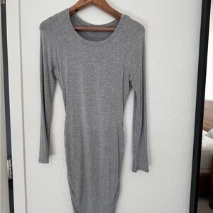 Pink Lily Gray Long Sleeve Dress
